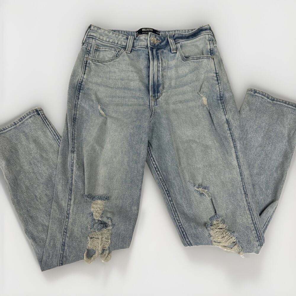 Hollister Ultra High Rise Mom Jean Denim Distressed 4R